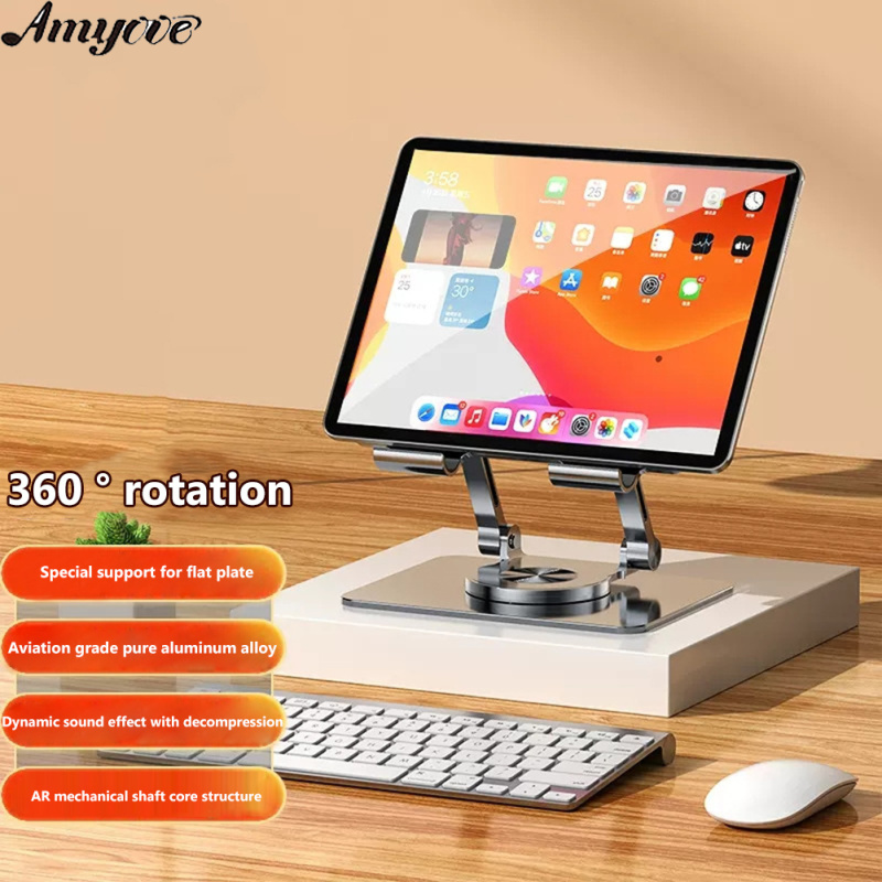 2028 Laptop Stand Aluminum Alloy Computer Riser Adjustable Foldable Laptops Elevator PC Cooling Mount For 4.7-12 Inch Laptop Tablet Phones