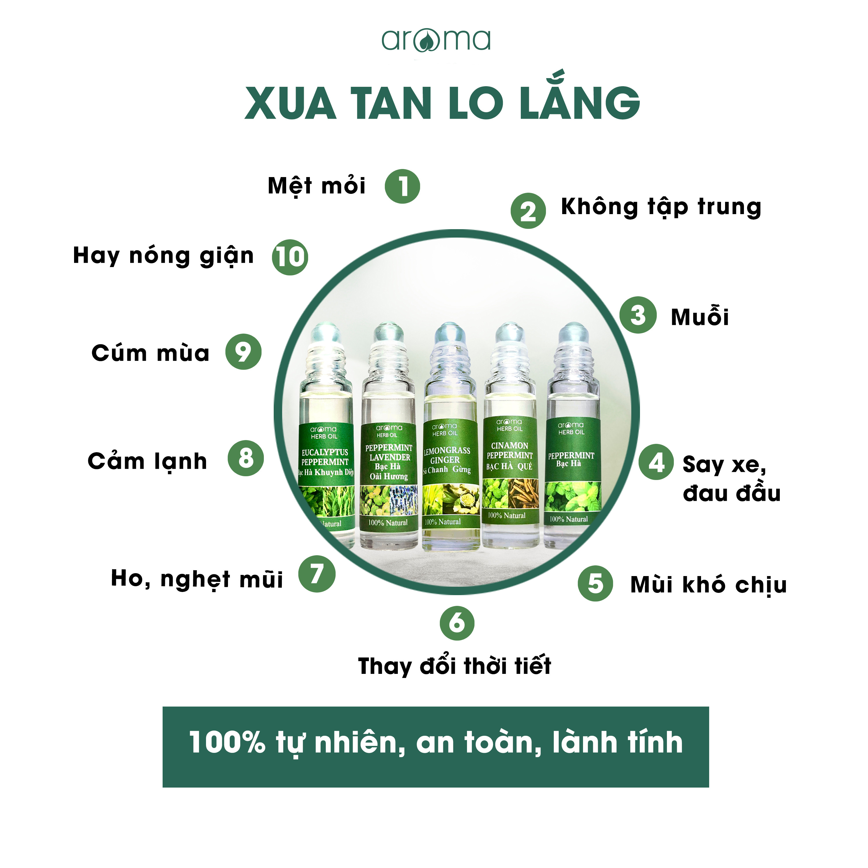 Dầu thơm Aroma Hoa Lài tinh khiết 10ml