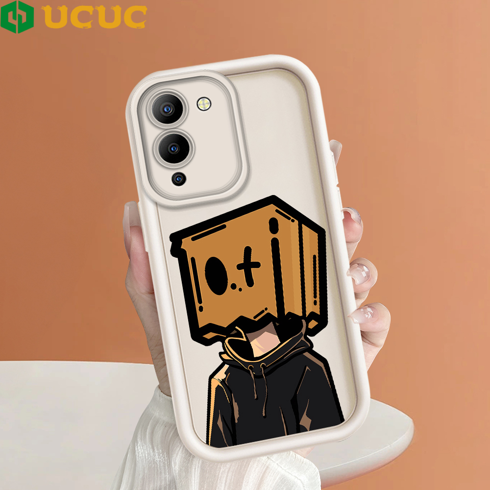 UCUC for Infinix Note 12 G96 Back Cover Love Lonely Box Man Ladder Camera Soft Rubber Phone Case. 