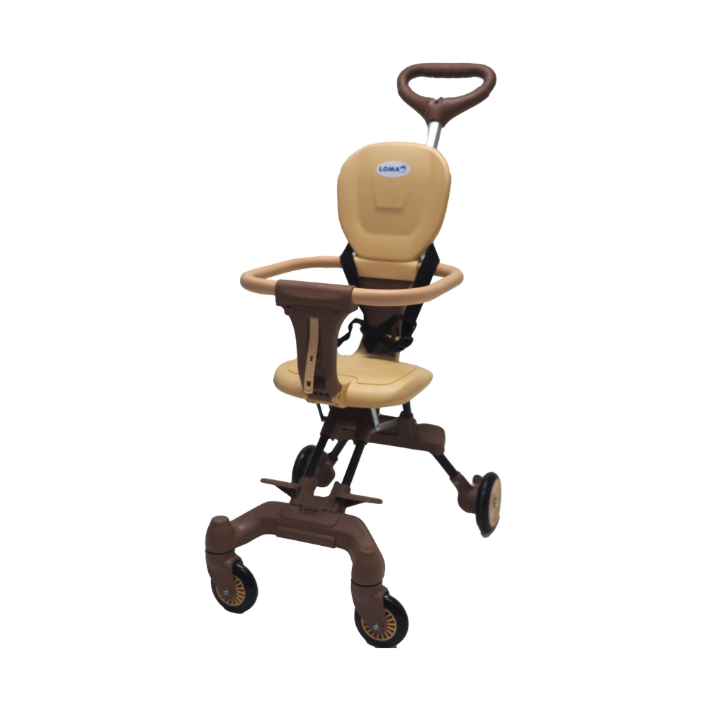 Children Toy รถเข็นเด็ก พับเก็บได้ พร้อมด้ามเข็น ล้อล็อคได้ ล้อหมุนได้ 360 องศา 3 สี No.6695