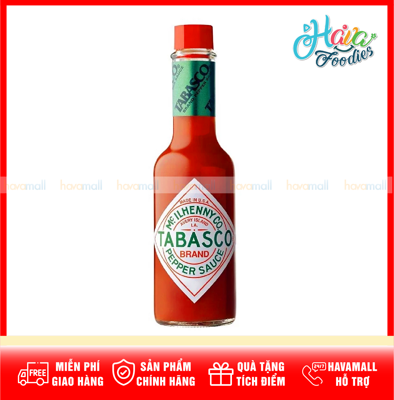 [HÀNG CÔNG TY NHẬP KHẨU] Sốt Ớt Tabasco Chai Thủy Tinh 60ml Tabasco Pepper Sauce thumbnail