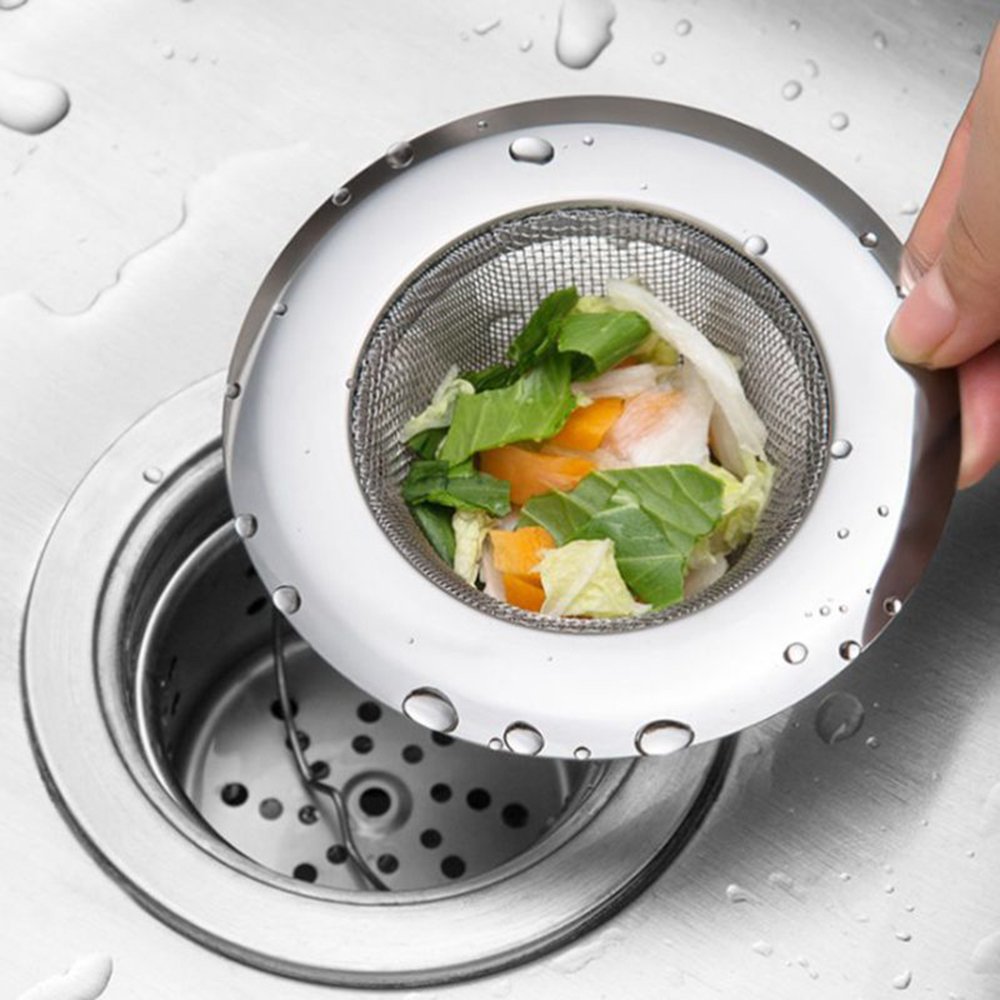 Giỏ lọc rác nắp đậy bồn rửa chén, rọ lọc rác cho chậu rửa hộc chén chất liệu Inox