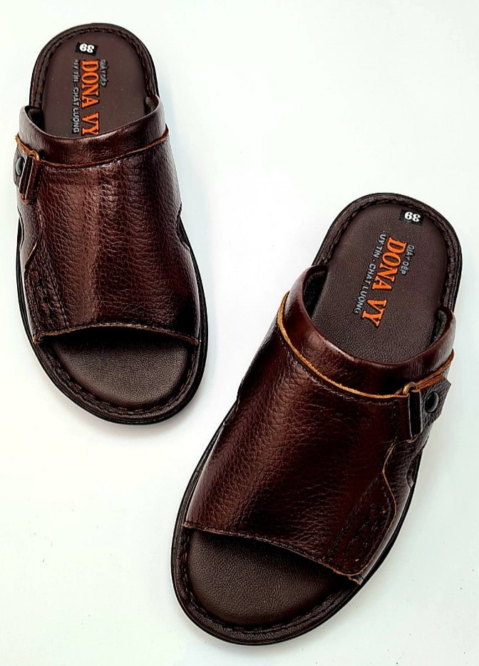 DÉP DA BÒ NAM 100% DA BÒ CAO CẤP SHOP KINSON