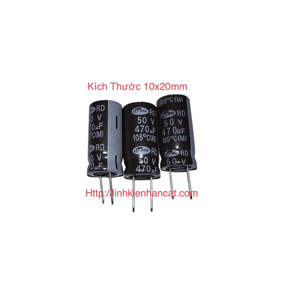 Tụ 470uf 50v kích thước 10x20mm