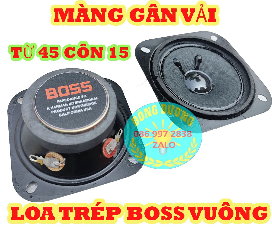 Treble boss vuông 7cm từ đơn 45mm - giá 2 củ tặng kèm 2 tụ 1.5mf 250v vàng