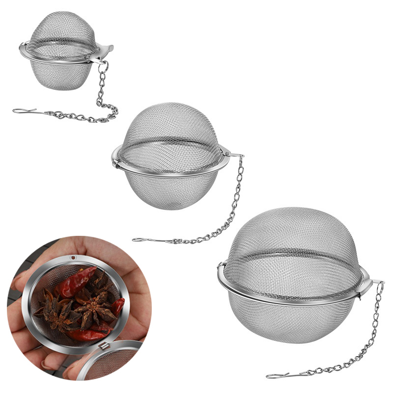 [Duola] Stainless Tea Infuser Sphere Locking Spice Tea Ball Strainer MeshTea Filter Tool