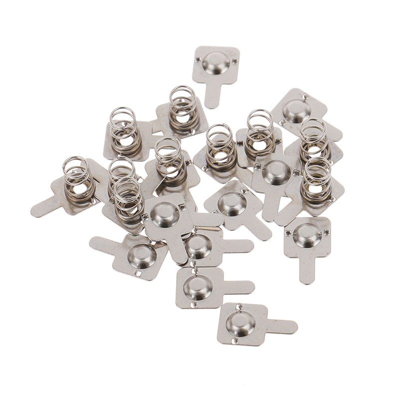 bo 10pair Replacement Metal Batteries Spring Contact Plate Silver For AAA Batterie