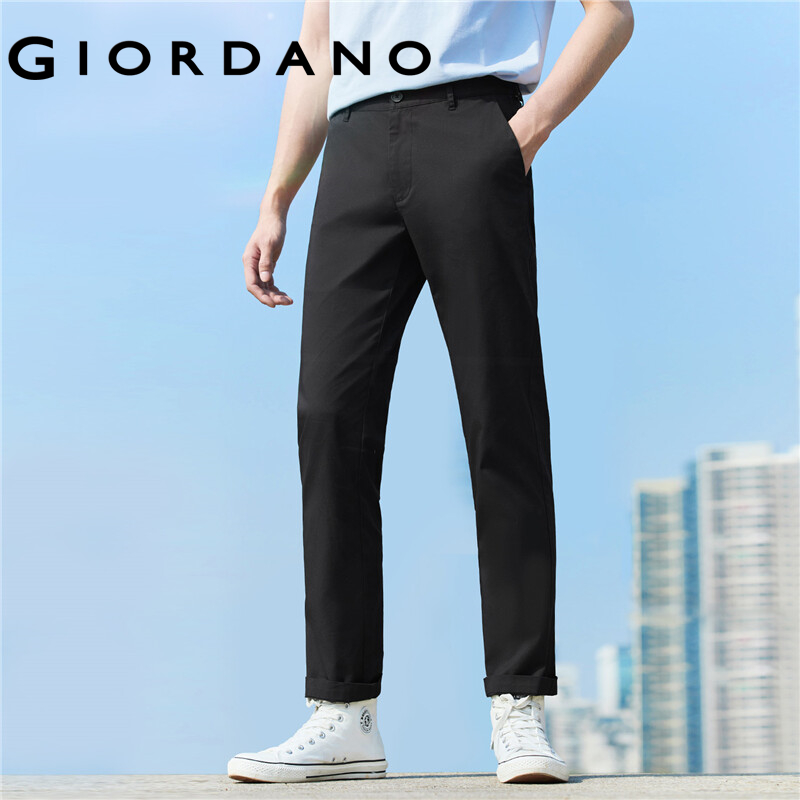 Giordano men pants 180°inner elastic waistband denim jeans multi-pocket lightweight simple fashion casual denim jeans 01114064