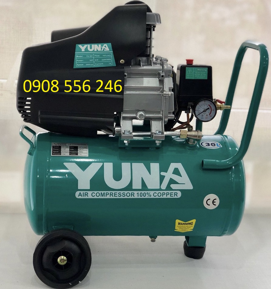 Máy nén khí có dầu YUNA 30 lít 3hp