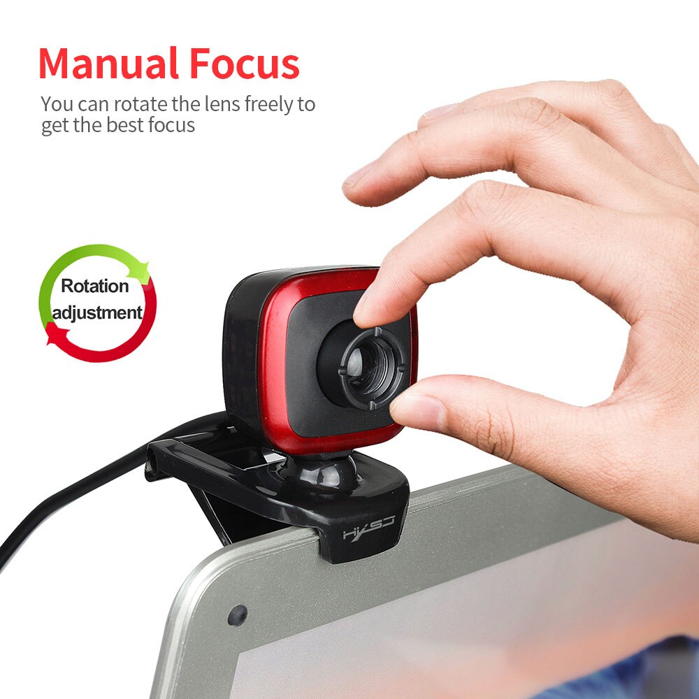 A849 USB Web Camera 480P Computer Camera Manual Focus Webcam With Sound-Absorbing Microphone For PC Laptop