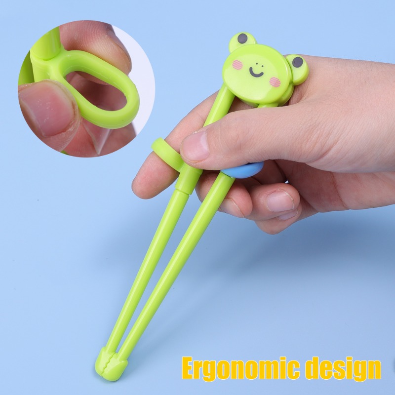 1 Pair Cartoon Animal Learning Chopsticks for Children Cute Elementary Learning Chopsticks Tableware Food Grade Training Chopsticks