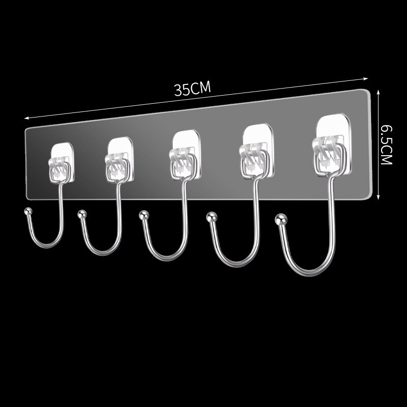 10 Pairs Double Sided Adhesive Wall Hooks Hanger Waterproof