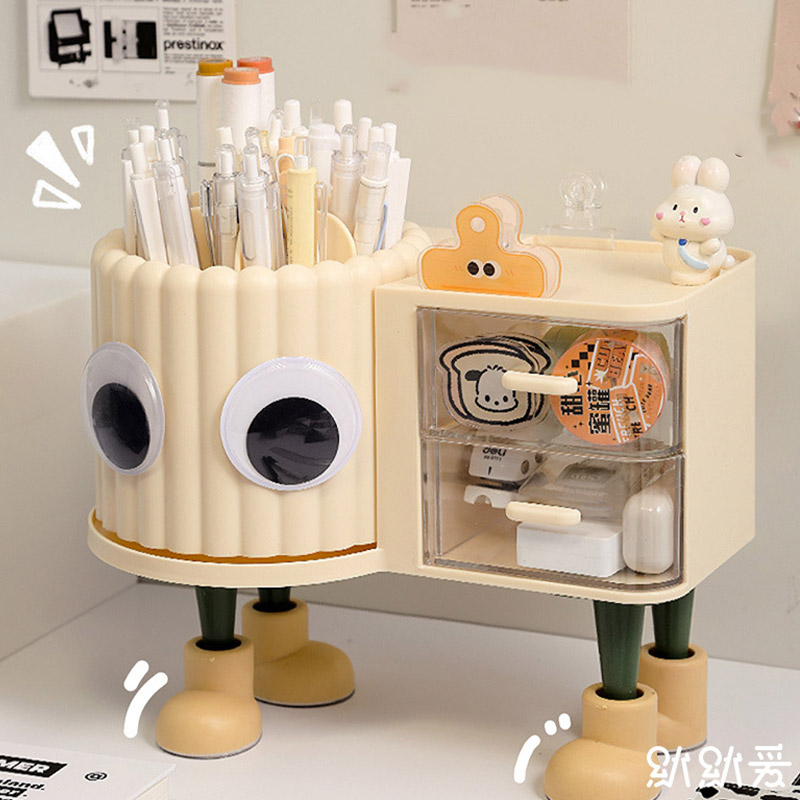 JJT [Miễn Phí Vận Chuyển]Hộp Lưu Trữ bút lưu trữ Container Ngăn Kéo Lưu Trữ Dung Lượng Lớn Giữ Bút Quay Trẻ Em Của Bàn Lưu Trữ Hộp để bàn văn phòng Kệ