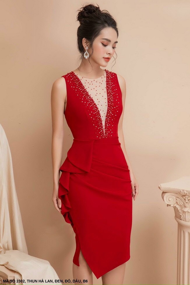 Đầm body không tay cực xinh xắn tôn dáng quyến rũ cho các nàng