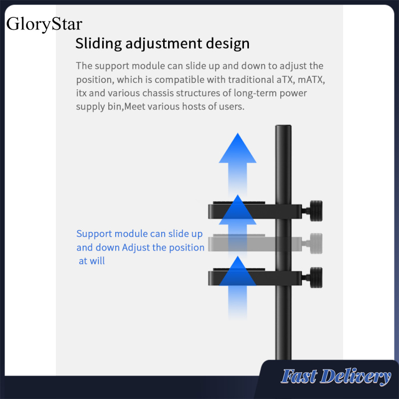 GloryStar VC-1 GPU Support Aluminum Graphics Card GPU Support Jack Adjustable Video Card Sag Holder Holster Bracket