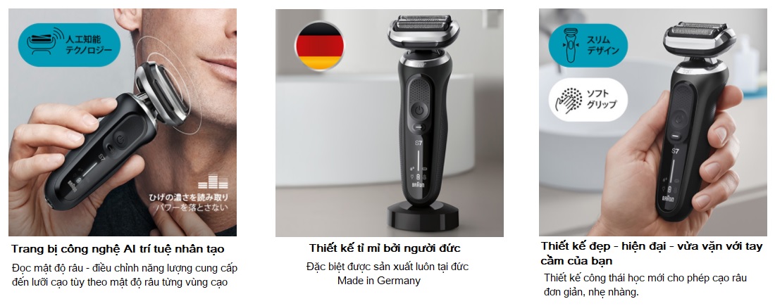 Máy cạo râu Braun Series 7 - 360 độ Flex
