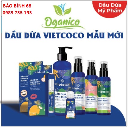 Dầu dừa Tinh Khiết Vietcoco Mỹ phẩm dưỡng môi 2ml