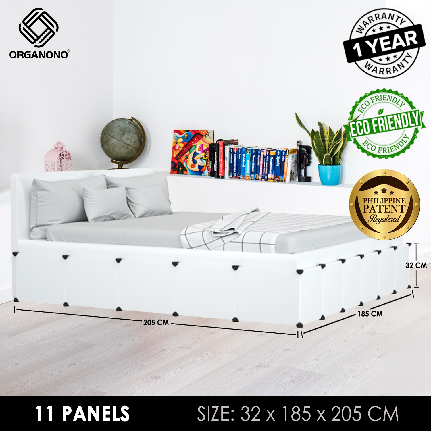 Organono DIY Under Bed Cover Panel Block Kids Infant Baby Antidust No