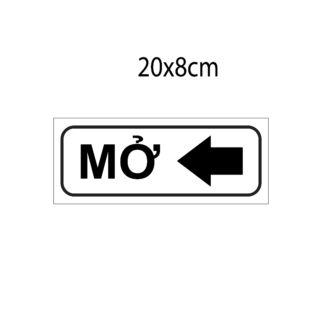 Decal dán cửa kính kéo đẩy mở cửa tự động PULL- PUSH chất liệu decal mờ