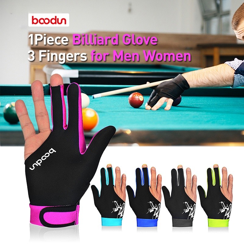 Three Finger Billiards Game Gloves, Left, Right, Jiarentn Lycra