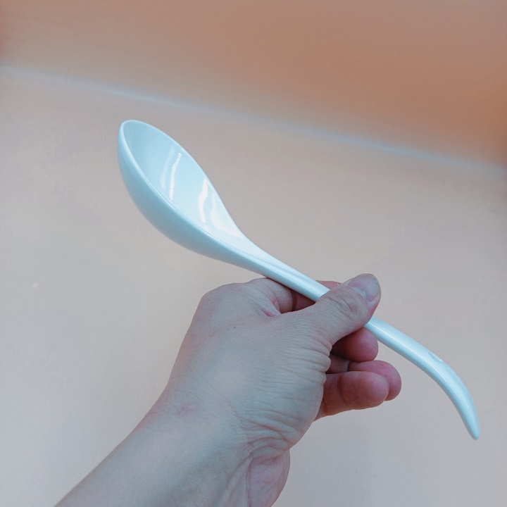 Muỗng Múc Cơm Canh Sứ Xương Cán Cong Cao Cấp