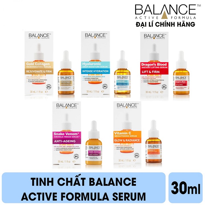 Tinh Chất Dưỡng Da Balance Active Forrmula 30ml (Vitamin C/ Snake/ Gold/ Dragon/ Niacinamide)