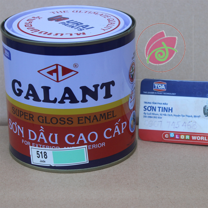 Sơn dầu galant màu xanh ngọc 518 jade 375ml 800ml
