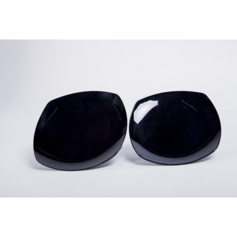 Đĩa Nhựa Melamine Vuông Màu Đen