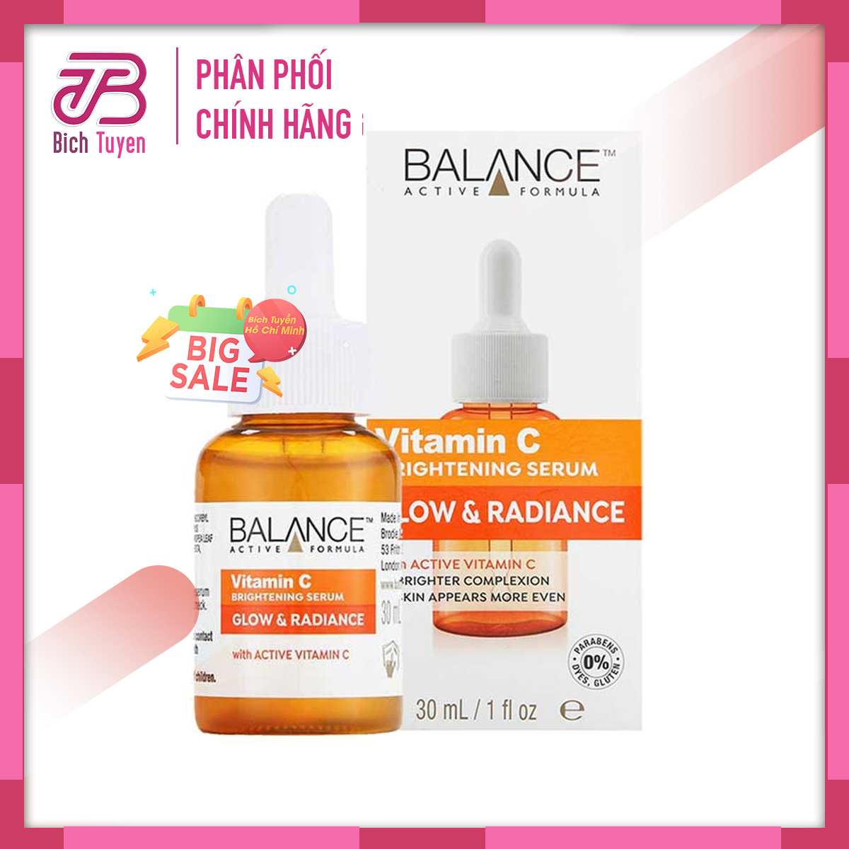 Serum BALANCE Active Formula Vitamin C Brightening Tinh Chất Trắng Da, Mờ Thâm 30ml