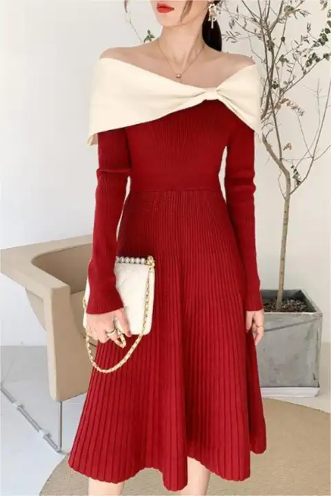 Red dress lazada Clearance