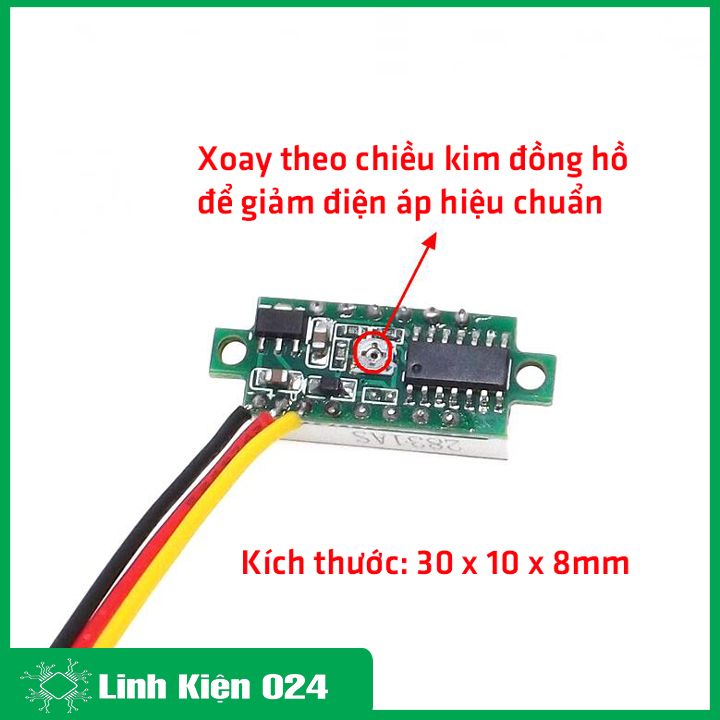 Vôn kế điện tử 0.28Inch dải đo điện áp 0-100VDC