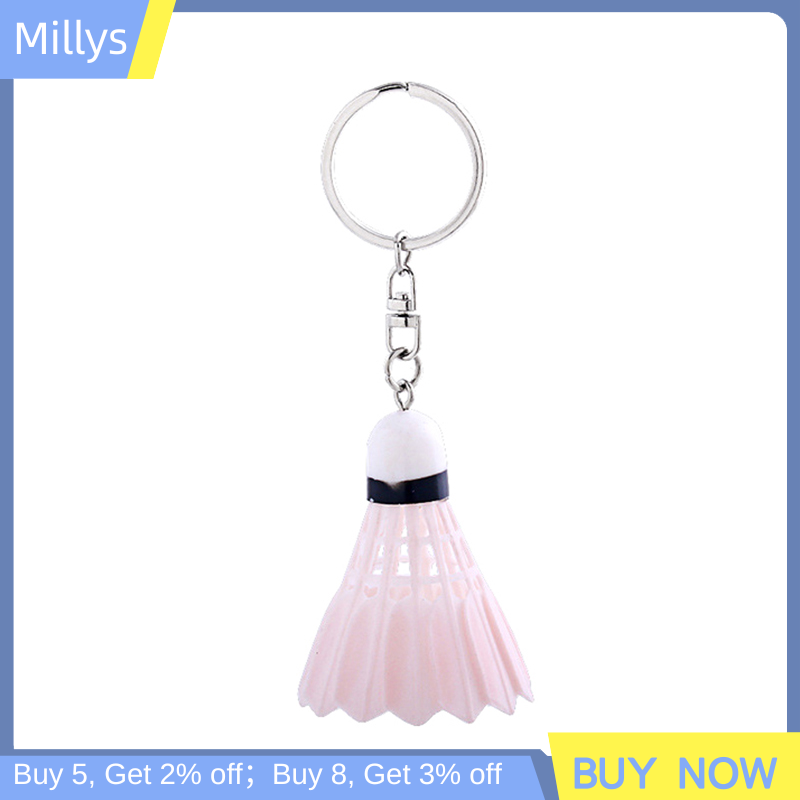 Millys Móc Khóa cầu lông mini sáng tạo móc khóa cầu lông dễ thương móc khóa quà tặng