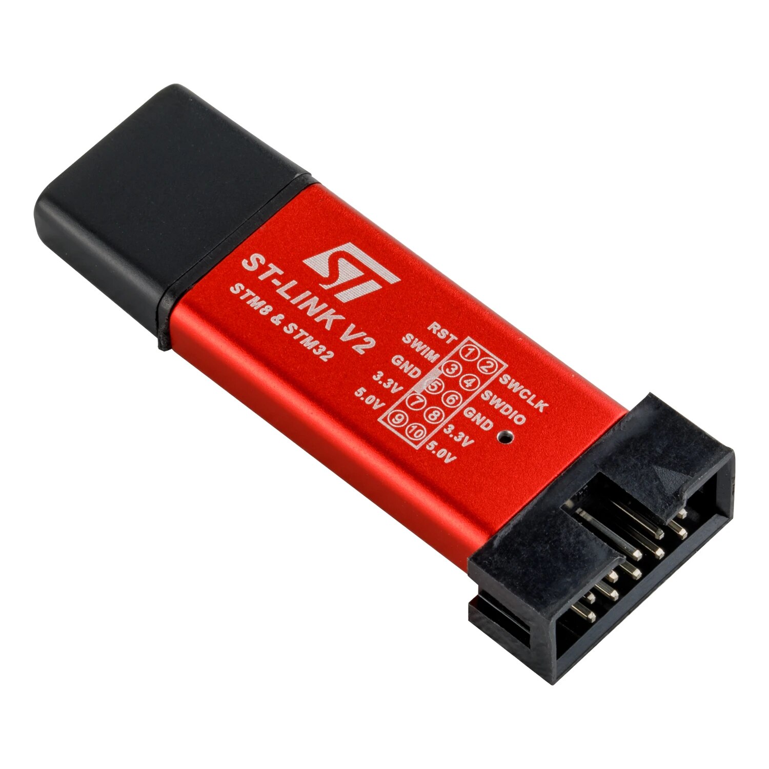 【NEW】 St Link Stlink St-Link V2 Mini Stm8 Stm32 Download Programmer Programming With Cover Dupont Cable St Link V2.