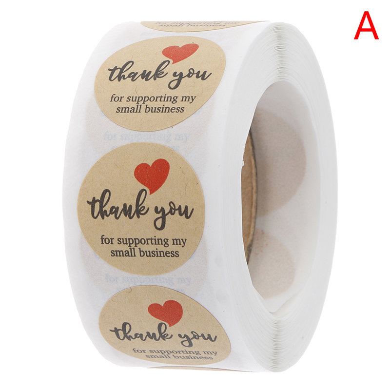 500pcs Thank You Stickers Seal Labels Round Paper Label sticker for ...