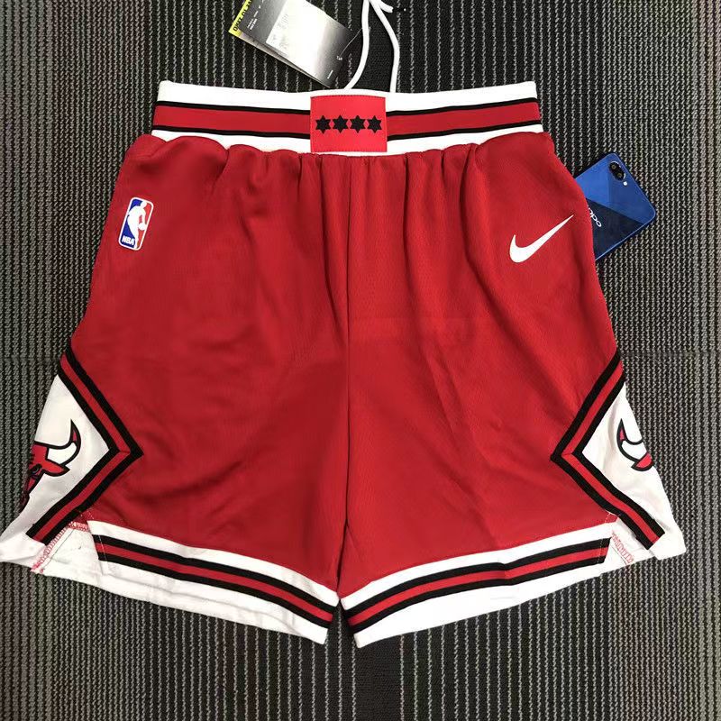 2021 NBA Chicago Bulls Red City Edition Shorts