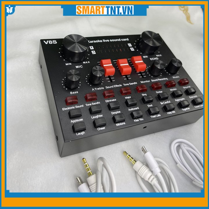Combo micro thu âm BM900 và sound card âm thanh V8S