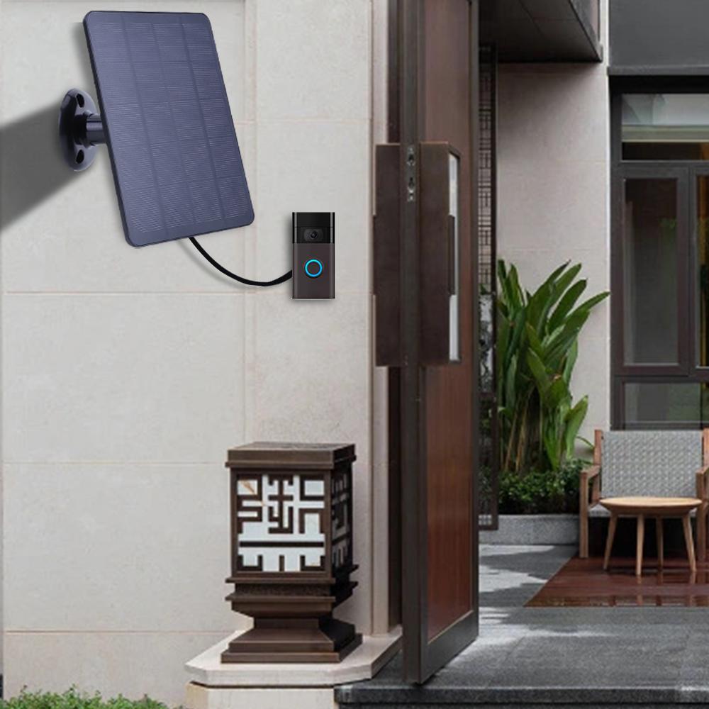 Chargeur Solaire 3W 6V Pour Ring Video Doorbell - Câble 3m, U-plug
