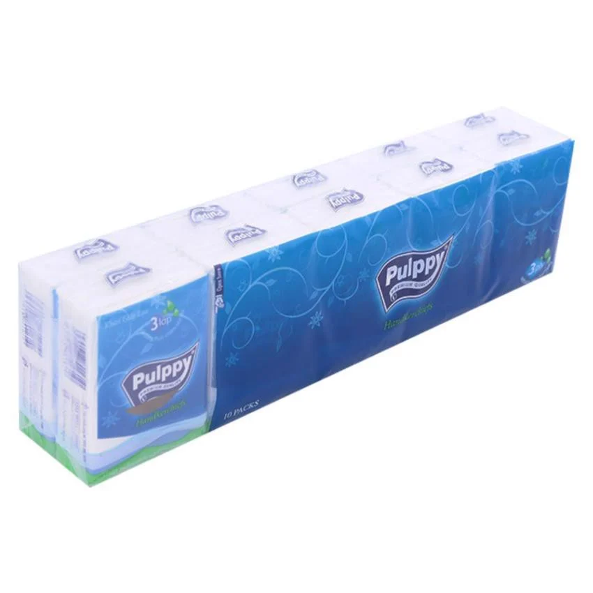 Khăn giấy lụa pulppy bỏ túi 3 lớp - lốc 10 gói