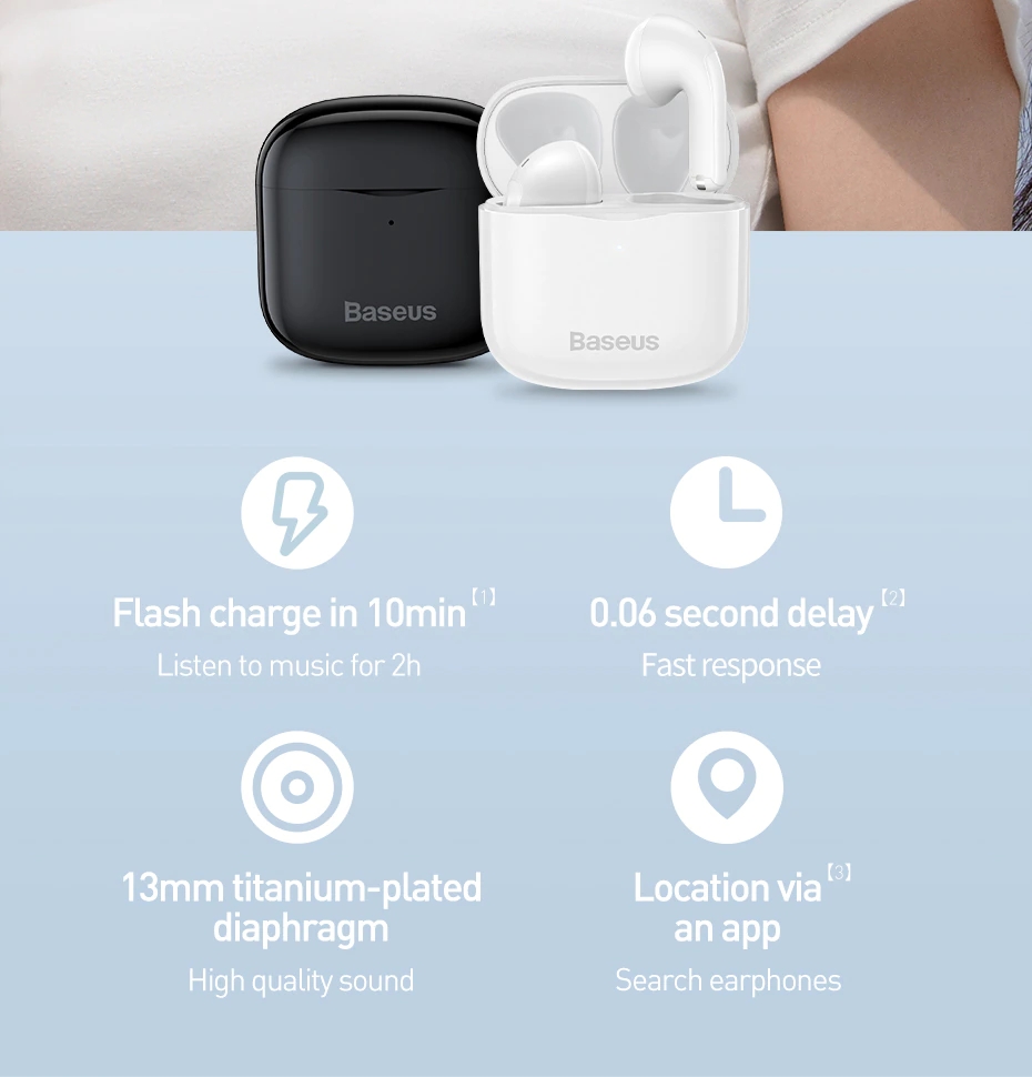 Tai nghe Baseus Earphones Bowie E3 True Wireless Earbuds