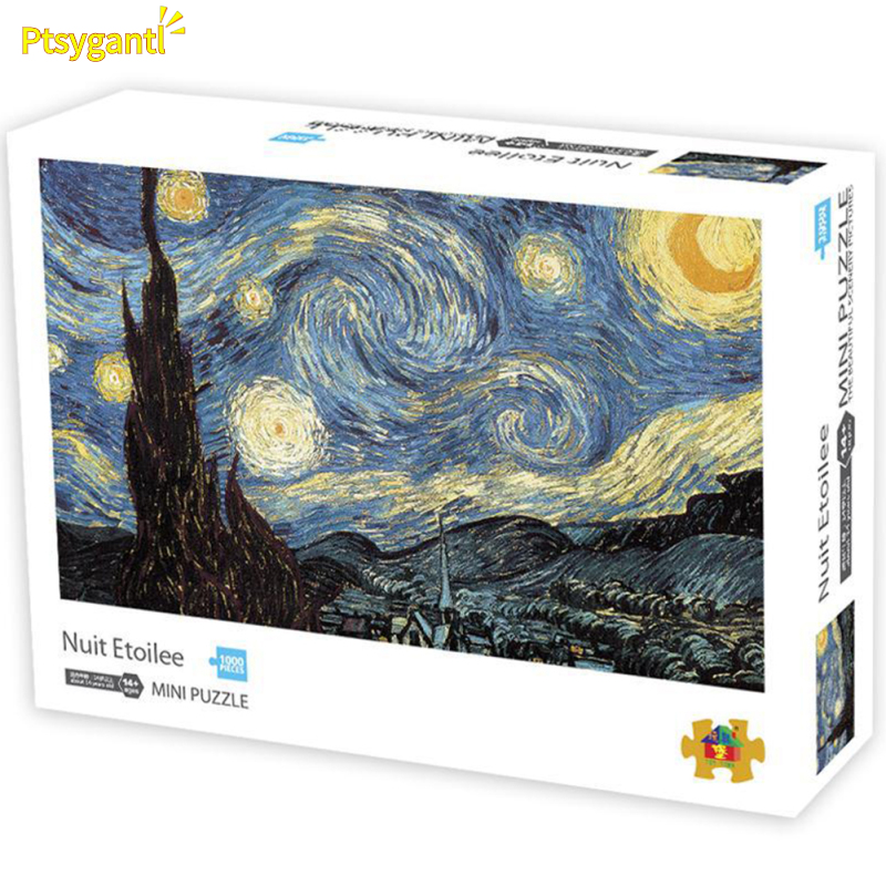 Ptsygantl 1000 PCS Mini Puzzles Painting Challenge Paper Puzzles DIY Decompression Toy