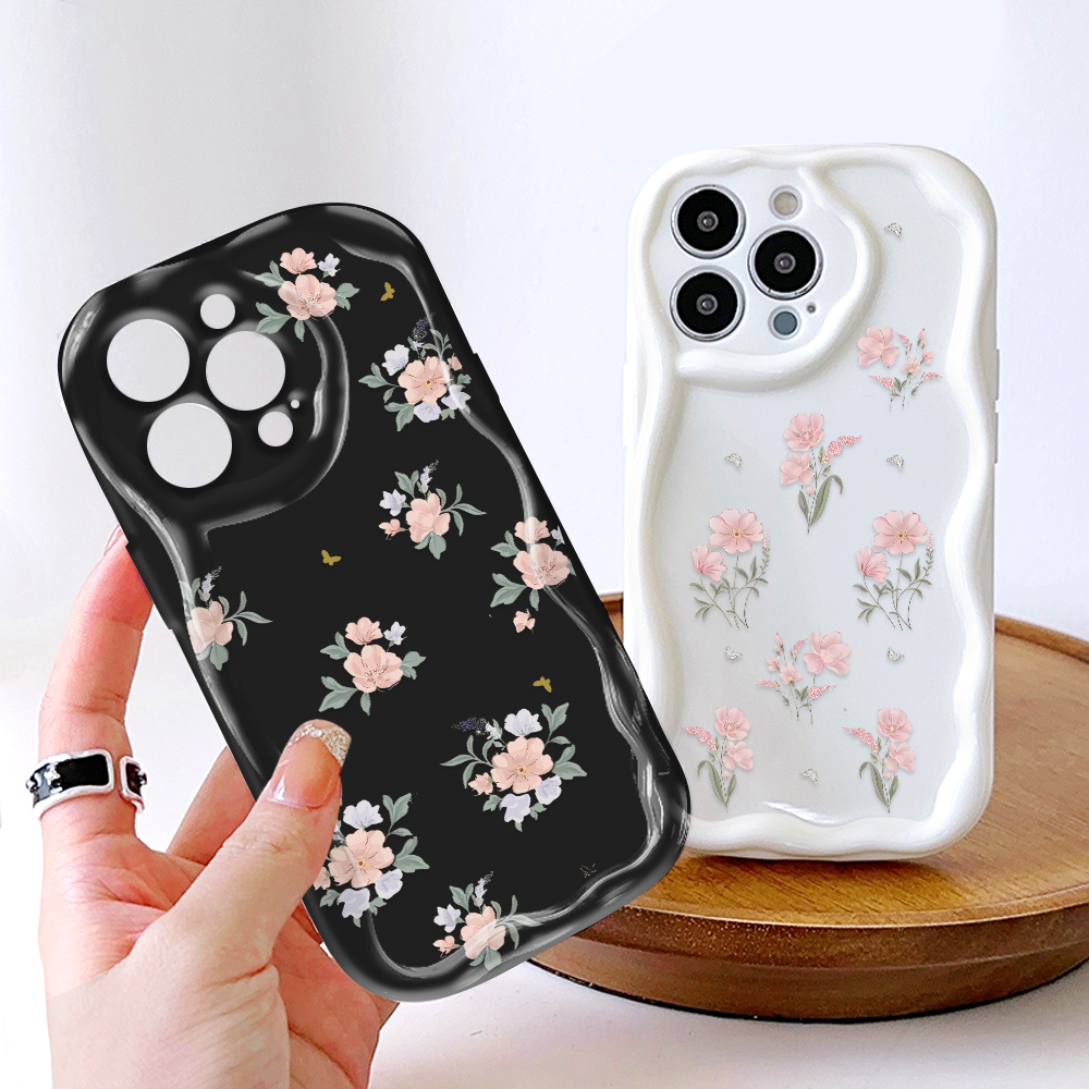 YYDS%20for%20Tecno%20Spark%20Go%201%20Tecno%20Pop%209%204G%20Tecno%20Spark%20Go%202025%20Back%20Cover%20Pink%20Flowers%20Case%20Texture%20Wavy%20Edge%20Soft%20Silicone%20Mobile%20Cover%20-%20Image%204