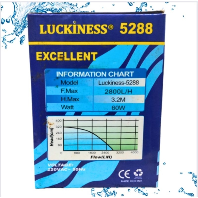 LUCKINESS 5288  pompa kolam hidroponik