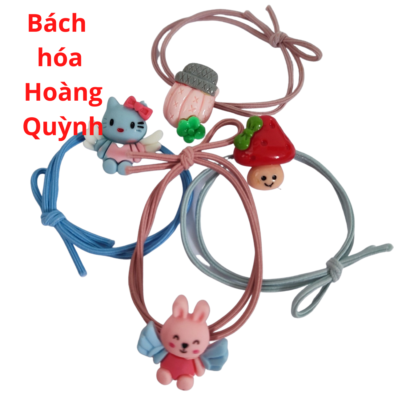 Combo 5 sợi dây cột tóc hình thú dễ thương.