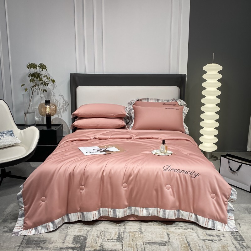 (❤GIÁ CỰC RẺ ) Bộ Chăn Ga Lụa Satin Dreamcity Chăn Chần Hè 4 Món full màu