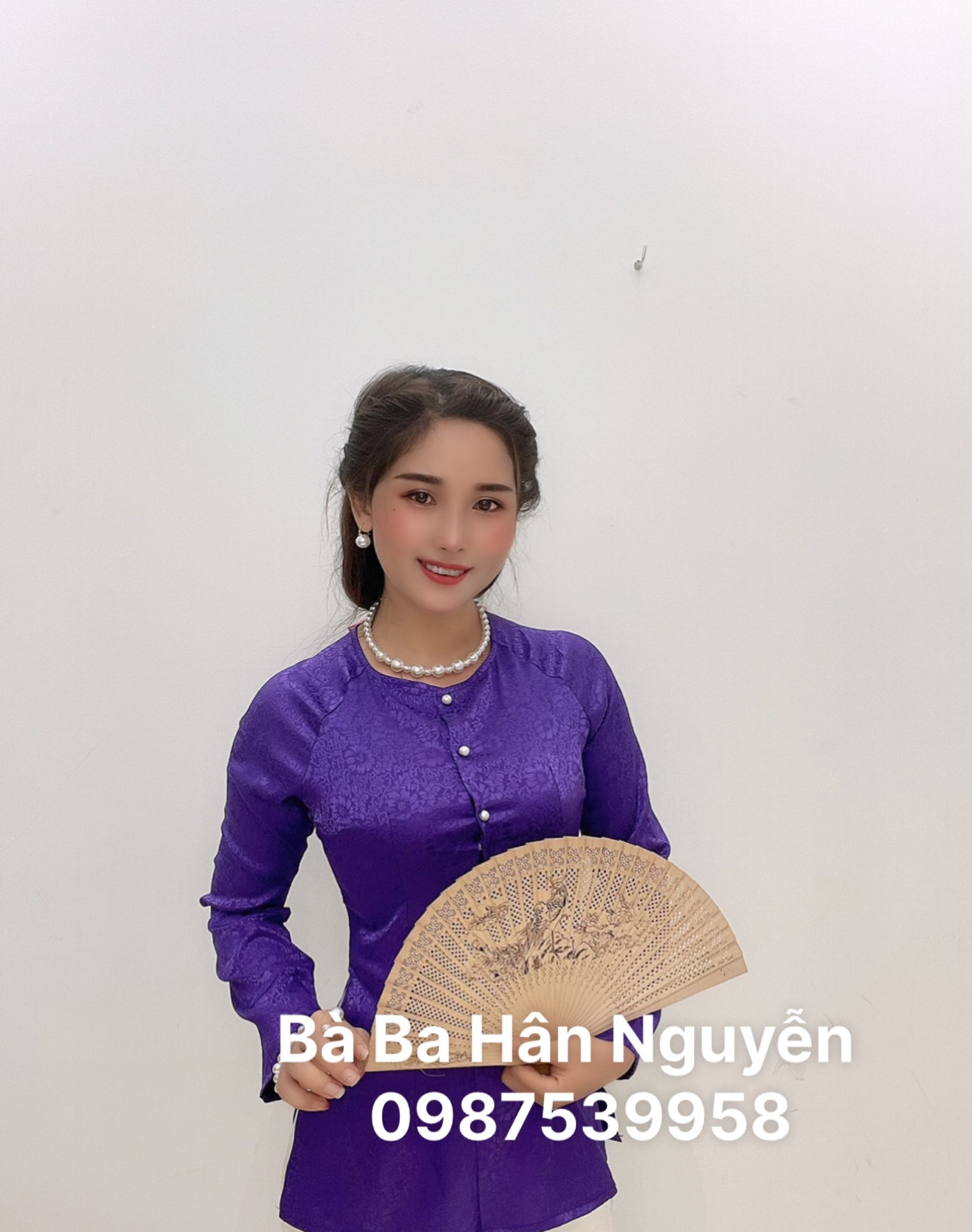 ÁO BÀ BA GẤM TÍM HUẾ CAO CẤP + QUẦN