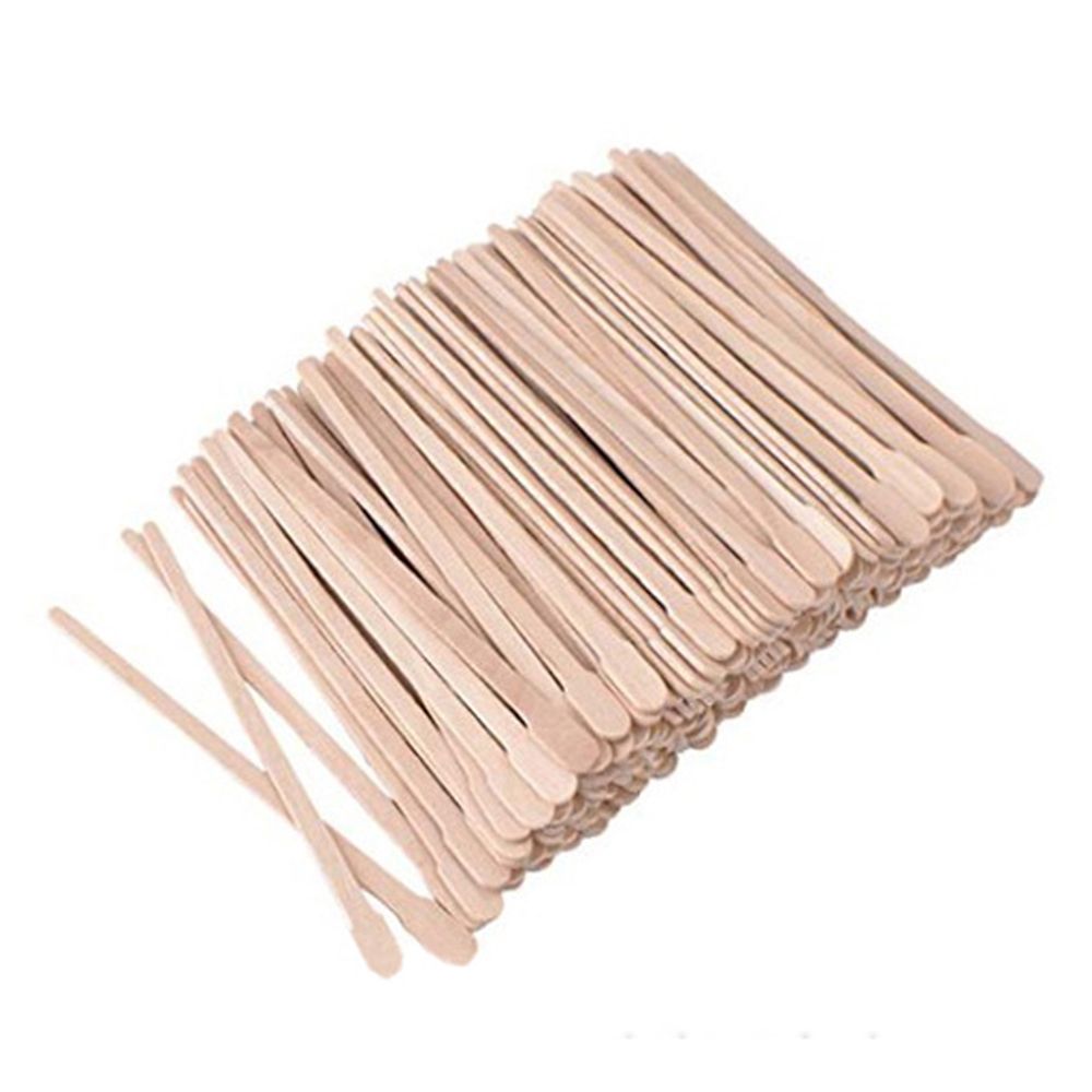 PRETTY Disposable For Eyebrows Nose Lip Body Beauty Tool Tongue Depressor Wooden Spatulas Face Wiping Wax Tool Body Hair Removal Sticks Waxing Applicator Sticks Wax Sticks