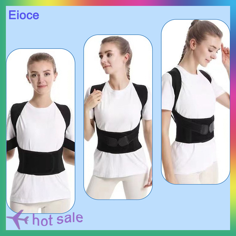 Eioce thư thế lưng có thể điều chỉnh dây đai chỉnh ngồi dây đai chỉnh lưng phụ nữ người đàn ông ngăn ngừa gù giảm đau đai điều chỉnh tư thế