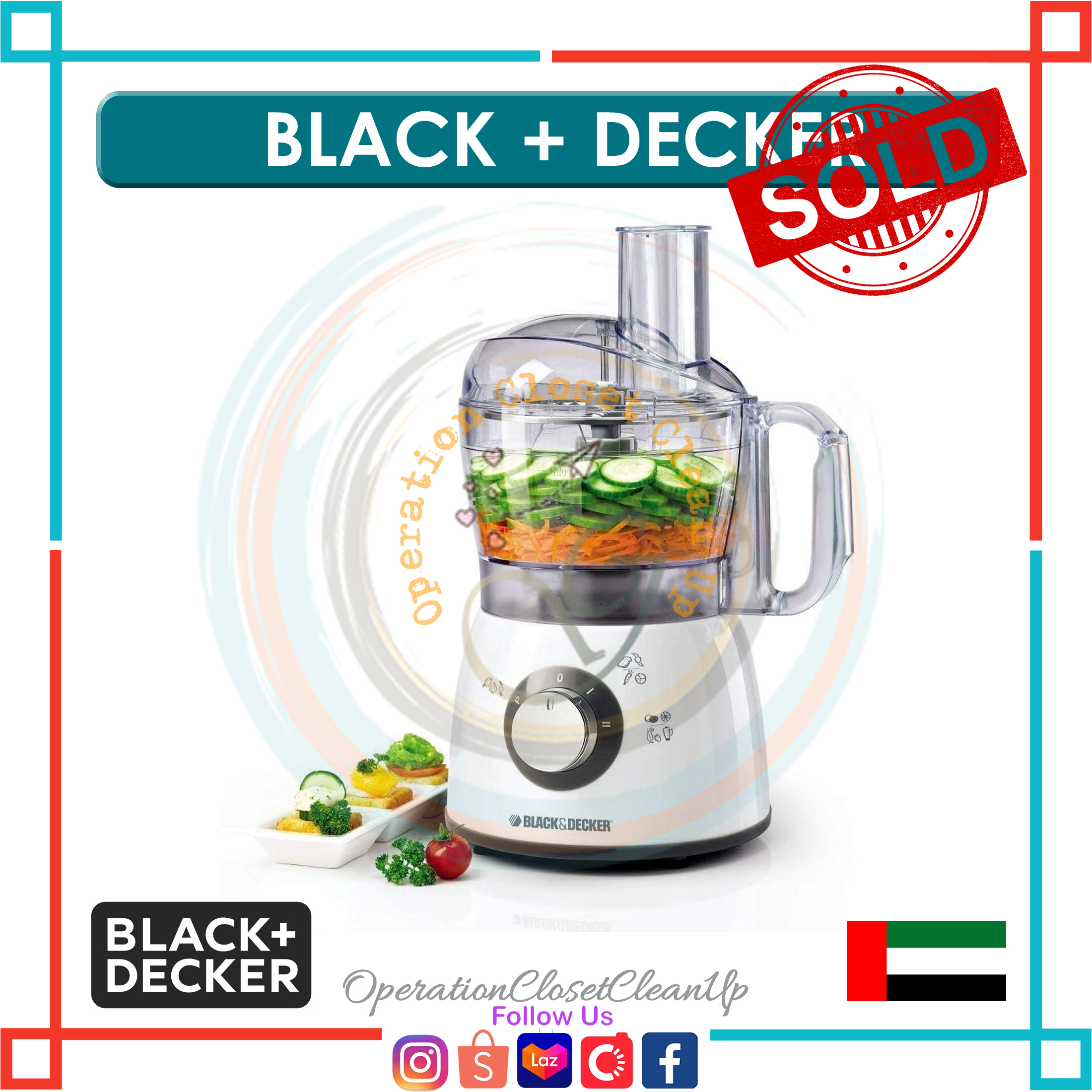 Black+Decker FX400B5 400W 18 Functions Food Processor White Lazada PH
