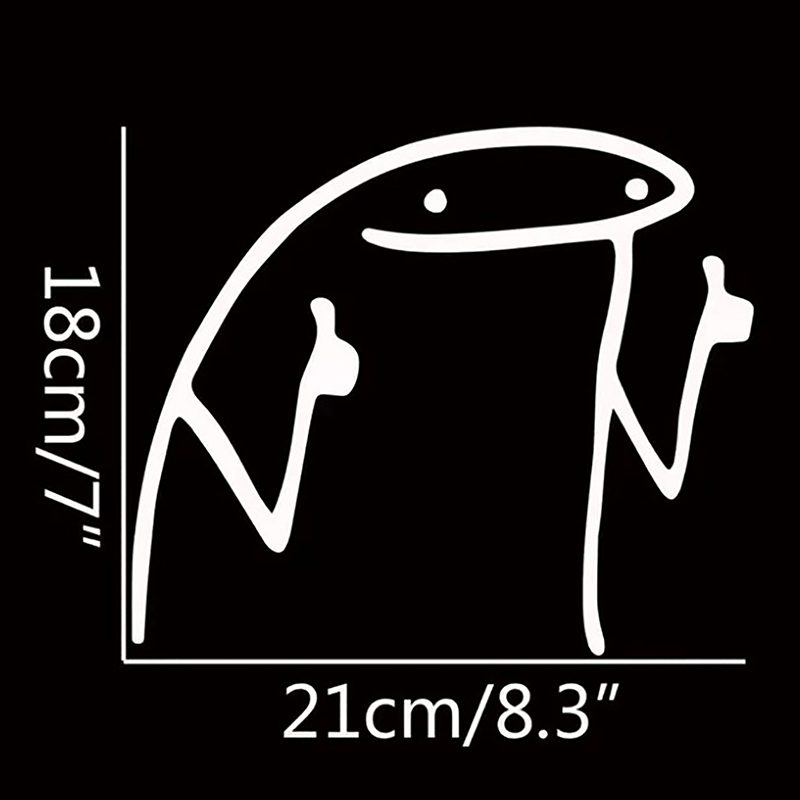 STICK MAN THUMBS UP」MEME SERIES CAR DECAL AUTOMOTIVE DIE-CUT VINYL STICKER GJCUTE. 