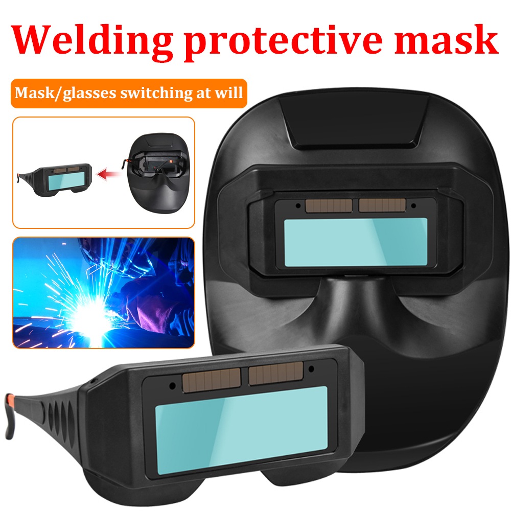 DIPPRUN Light-changing glasses, welding mask, fully automatic light-changing protective mask, anti-grill face protection, welding mask, head-mounted welding helmet